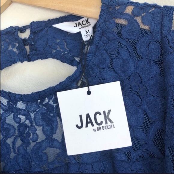 NWT Jack by BB Dakota Lace Sheath Dress in blue M - Picture 6 of 8